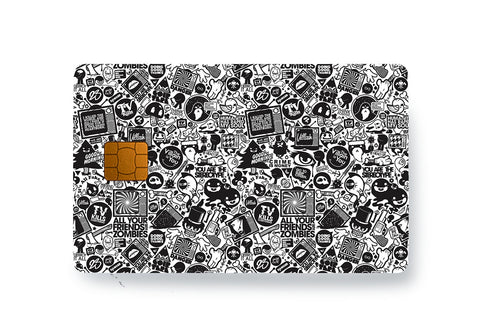 Black And White Doodle - Card Skins