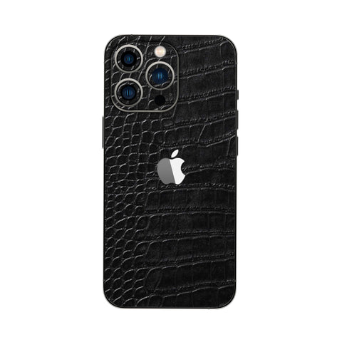 Black Crocodile Leather - Mobile Skin