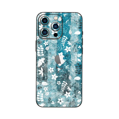 Blue And White Floral - Mobile Skin