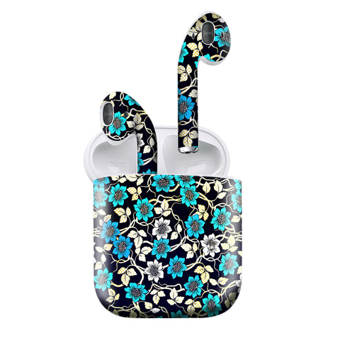 Blue Floral - Airpods 1/2/3 Skin