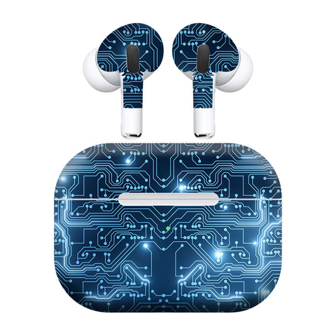 Blue PCD Lines -  Airpods Pro | Pro 2 Skin