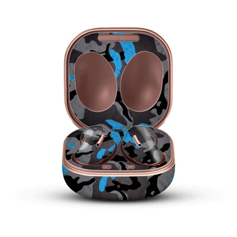 Blue Pattern Camo - Samsung Galaxy Buds Live Skin