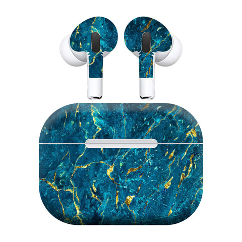 Blue n Gold Marble -  Airpods Pro | Pro 2 Skin