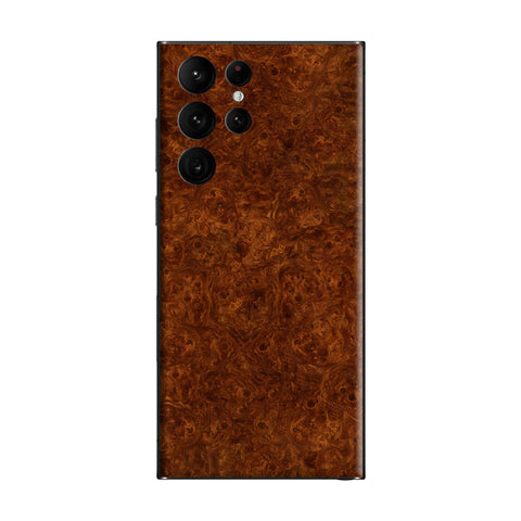 Blur Drak Brown Wood  - Mobile Skin