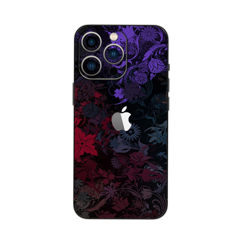 Dark Purple Floral - Mobile Skin