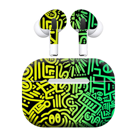 Green Glow Lines -  Airpods Pro | Pro 2 Skin