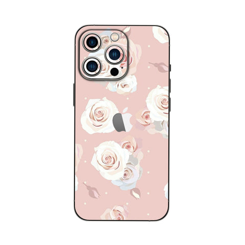 White Floral - Mobile Skin