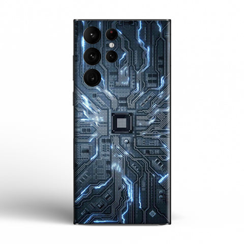 Blue Circuit - Mobile Skins