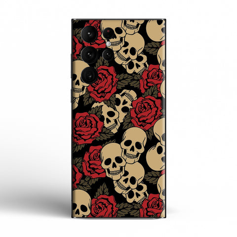 Rose Skull Doodle  - Mobile Skins