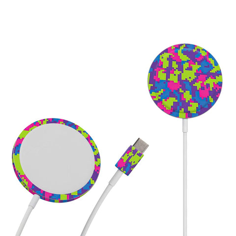 Rainbow Glitched Pattern Camo - Apple Magsafe Skin