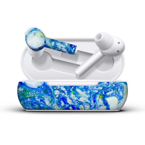 Blue Acid Marble - Oneplus Buds Z Skins