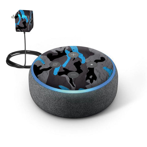 Blue Pattern Camo - Amazon Echo Dot (3rd Gen) Skins