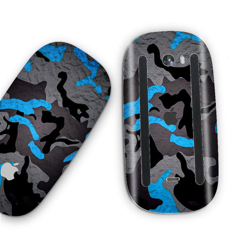 Blue Pattern Camo - Apple Magic Mouse 2 Skins