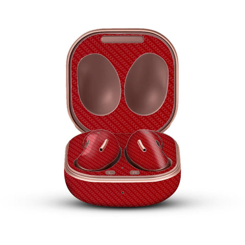 Red Carbon Fiber - Galaxy Buds Live Skin