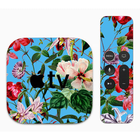 Floral Blue - Apple TV Skin