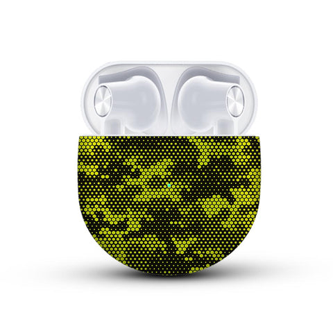 Green Neon Hive Camo - Oneplus Buds Skin