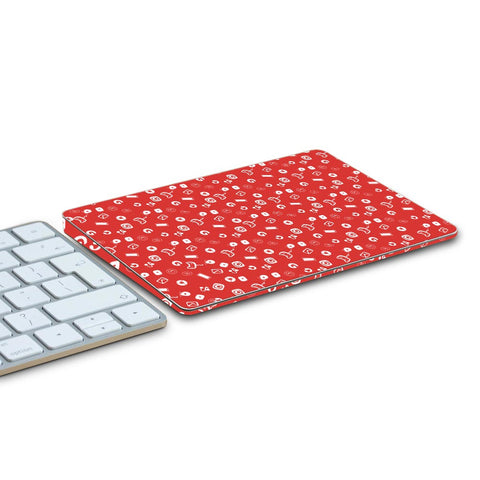 Icons Doodle Red- Apple Magic Trackpad 2 Skins