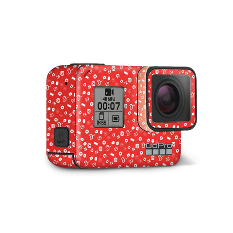 Icons Doodle red - GoPro Skin