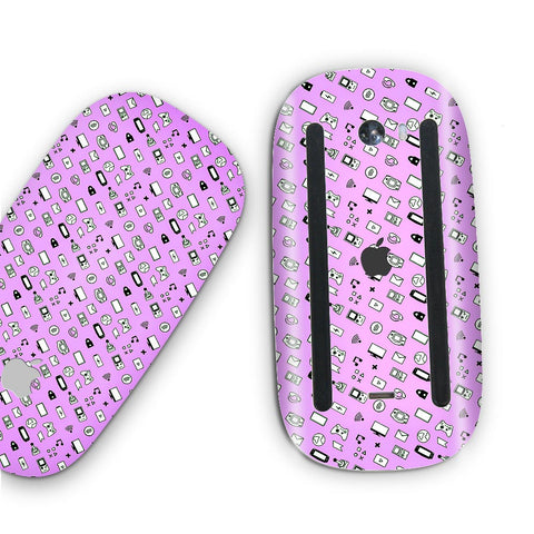 Icons Retro Lavender - Apple Magic Mouse 2 Skins