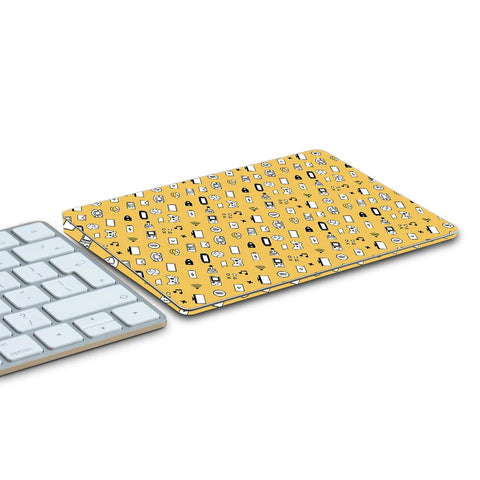 Icons Retro Yellow - Apple Magic Trackpad 2 Skins