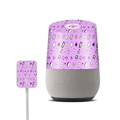 Icons Retro Lavender  - Google Home Skin