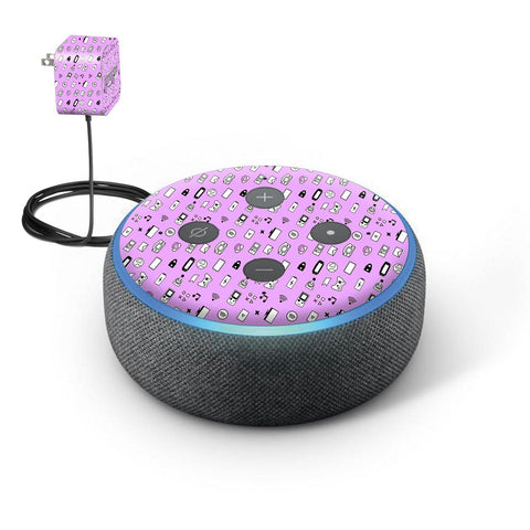 Icons Retro Levander- Amazon Echo Dot (3rd Gen) Skins