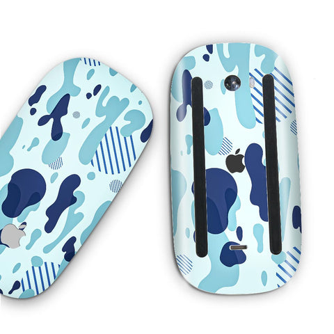 Light Blue Modern Camo - Apple Magic Mouse 2 Skins