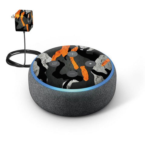 Orange Pattern Camo - Amazon Echo Dot (3rd Gen) Skins