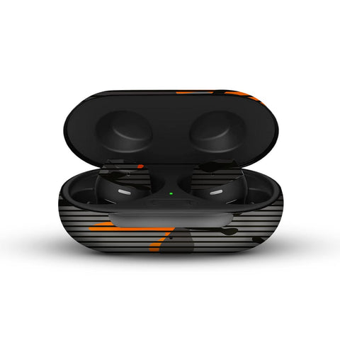 Orange Stripes Camo- Galaxy Buds/Buds Plus/Buds Pro Skins