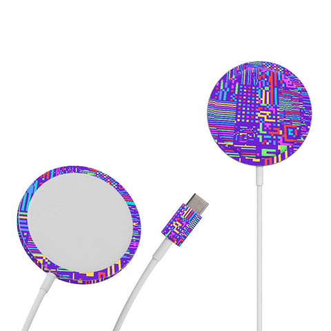 Rainbow Glitched Pattern - Apple Magsafe Skin