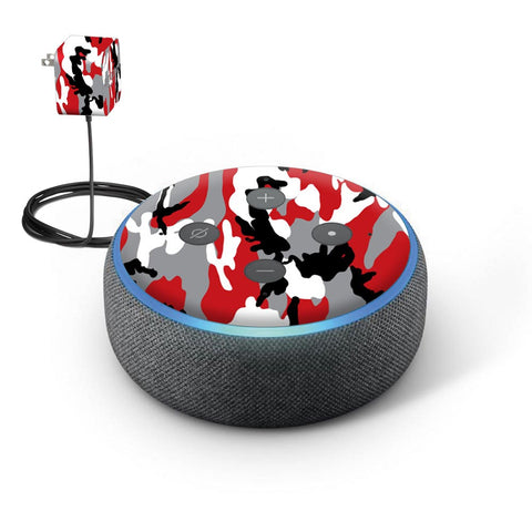 Red Camo  - Amazon Echo Dot (3rd Gen) Skins