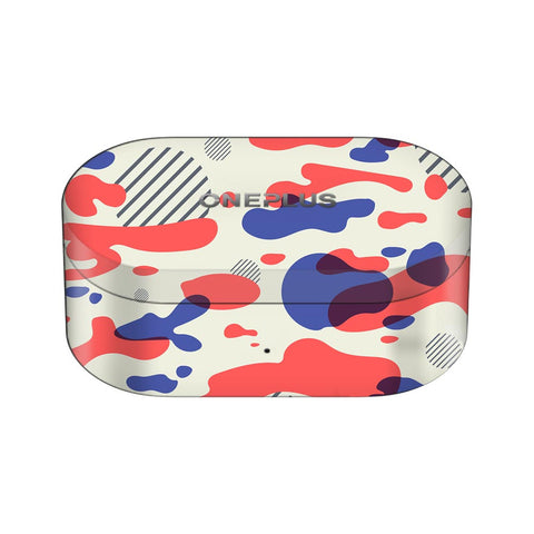 Red Modern Camo - OnePlus Nord Buds Skin