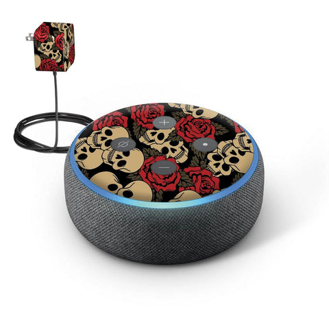 Skull Roses - Amazon Echo Dot (3rd Gen) Skins