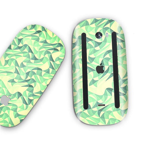 Wave Mosaic Green - Apple Magic Mouse 2 Skins